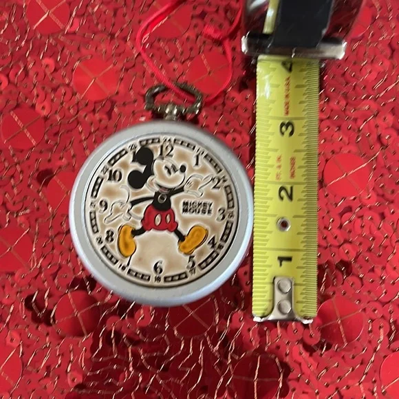 Disney Mickey Mouse Christmas ornament, Make-believe clock shows the time—1:40AM - Picture 4 of 5
